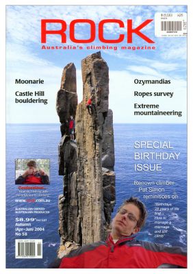 The ROCK magazine alteration
Thanks to Peter Duffy, I didn't even have to climb to get on the front cover!
